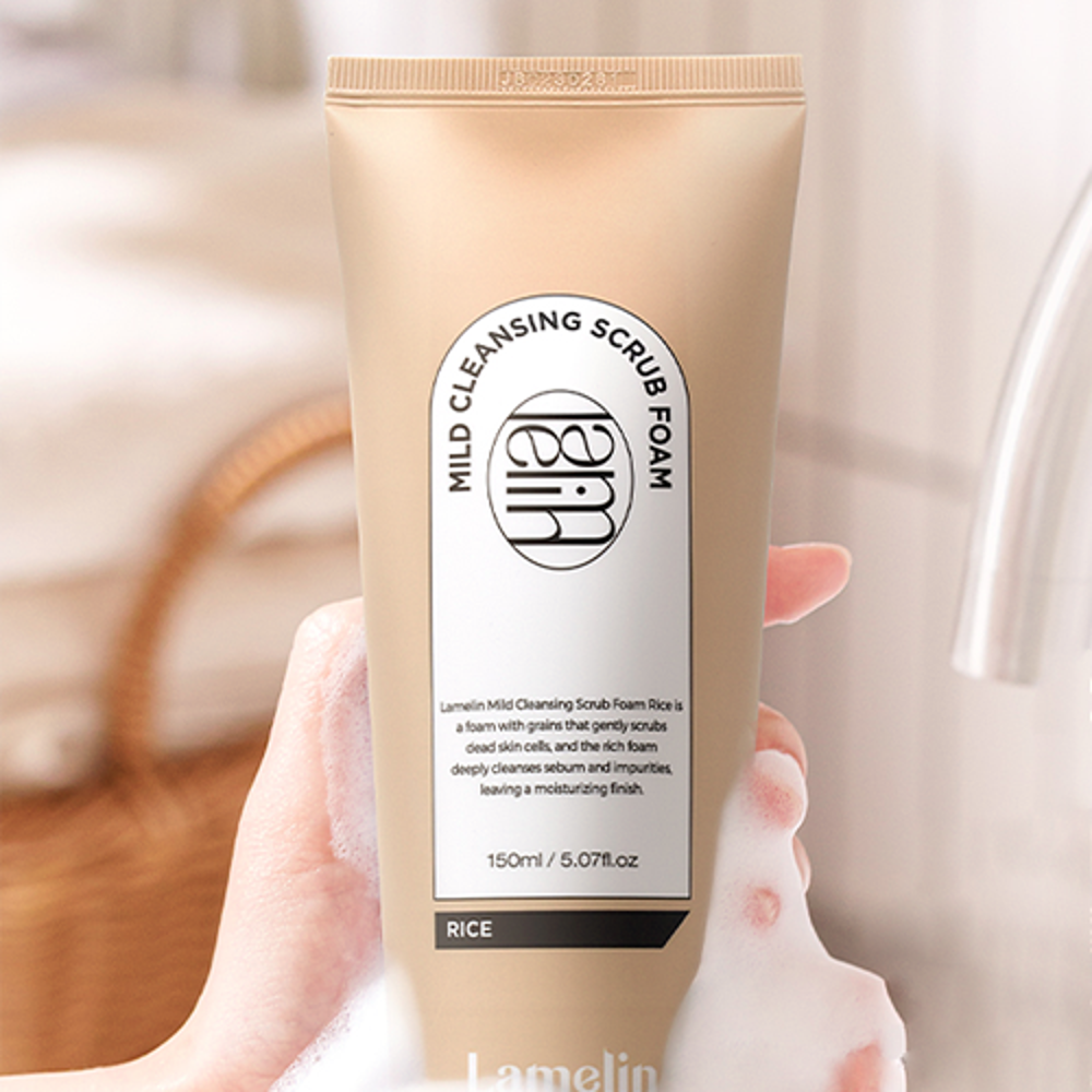 LAMELIN Mild Cleansing Scrub Foam Rice