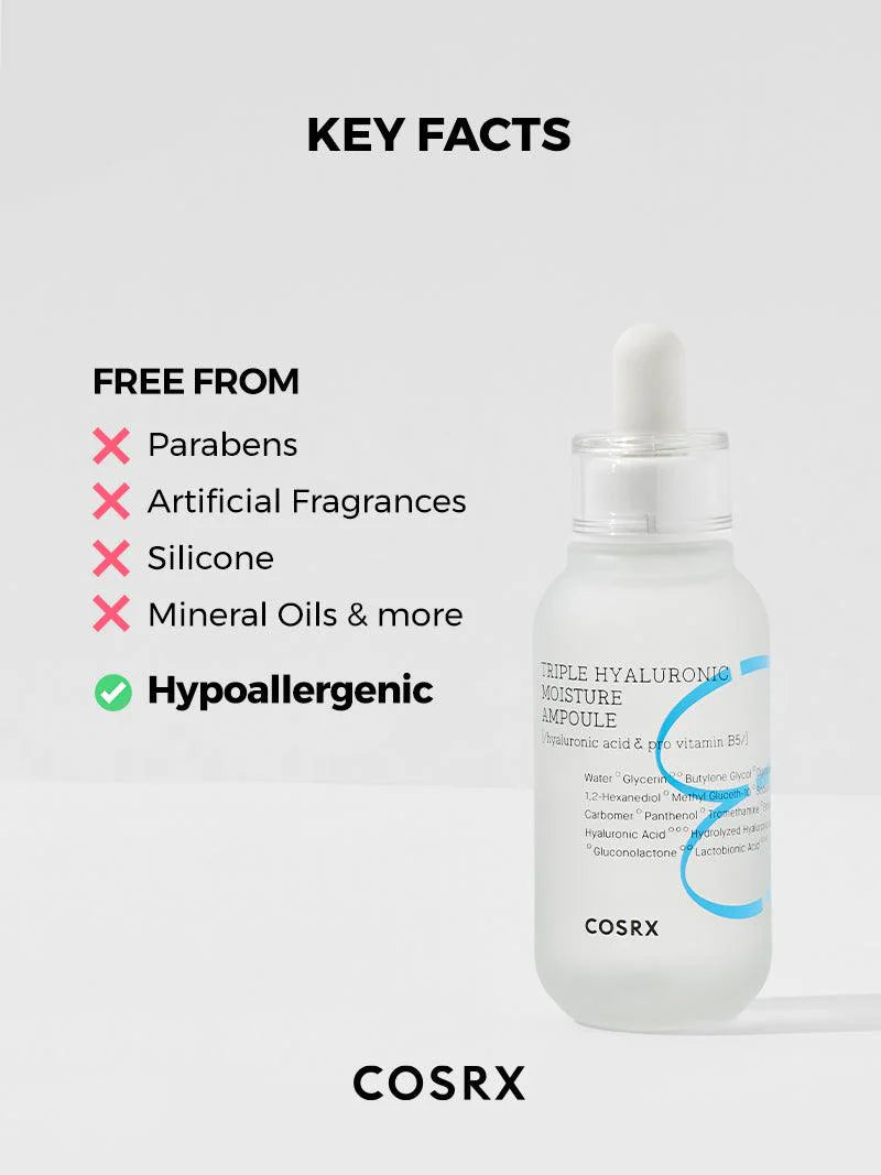 COSRX Triple Hydrating Moisture Ampoule Hyaluronic Acid & Pro Vitamin B5 سيرم ترطيب البشرة بالهيالرونيك اسد