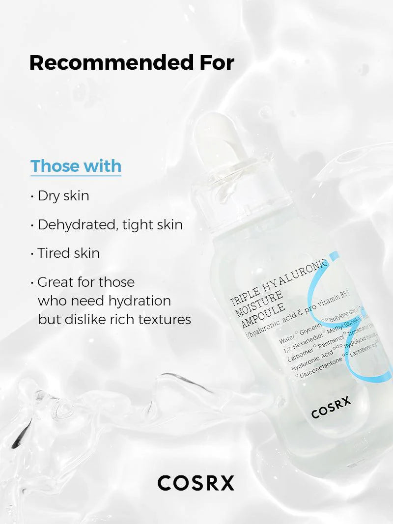 COSRX Triple Hydrating Moisture Ampoule Hyaluronic Acid & Pro Vitamin B5 سيرم ترطيب البشرة بالهيالرونيك اسد