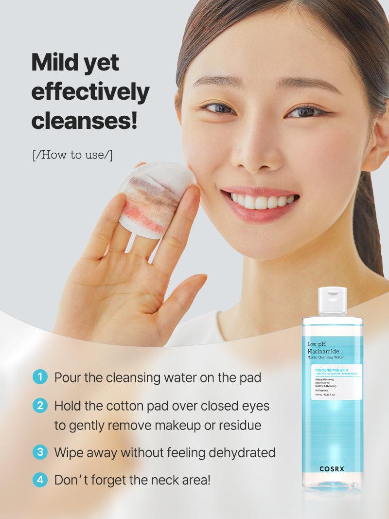 COSRX Low pH Niacinamide Micellar Cleansing Water ماءالميسلار لتنظيف البشرة من كوزركس