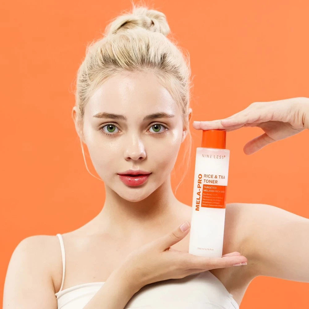 NINE LESS mela pro rice & txa toner targeted melanin rich skin تونر البشرة بالارز من ناين ليس