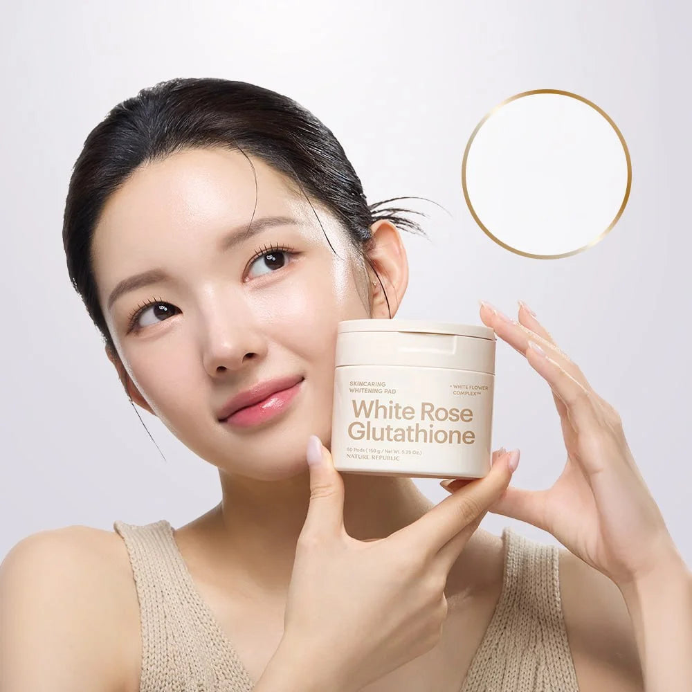 NATURE REPUBLIC white rose glutathione pad تونر باد الارز والكلوتاثيون من نيجر ريببلك