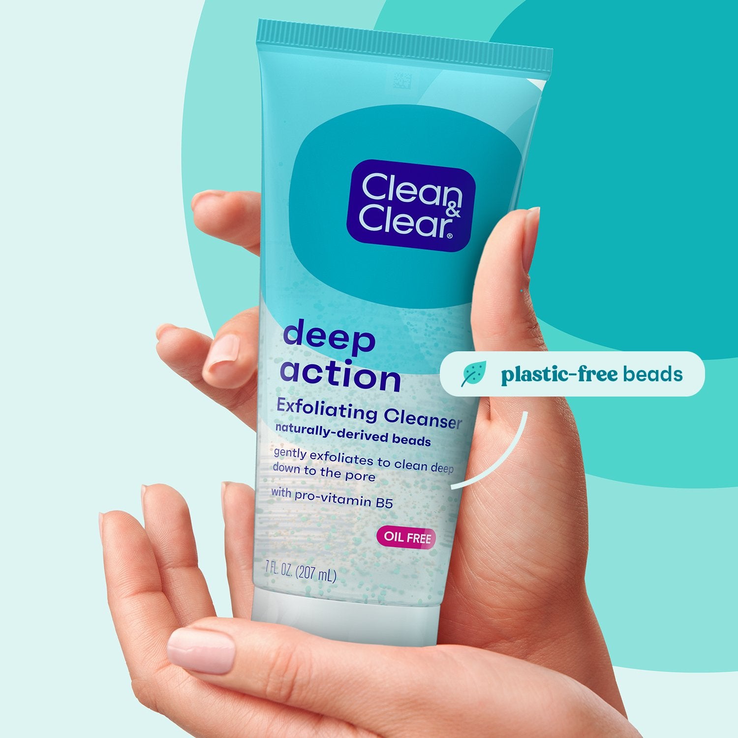 CLEAN & CLEAR deep action exfoliating cleanser naturally derived beads غسول البشرة المقشر من كلين اند كلير