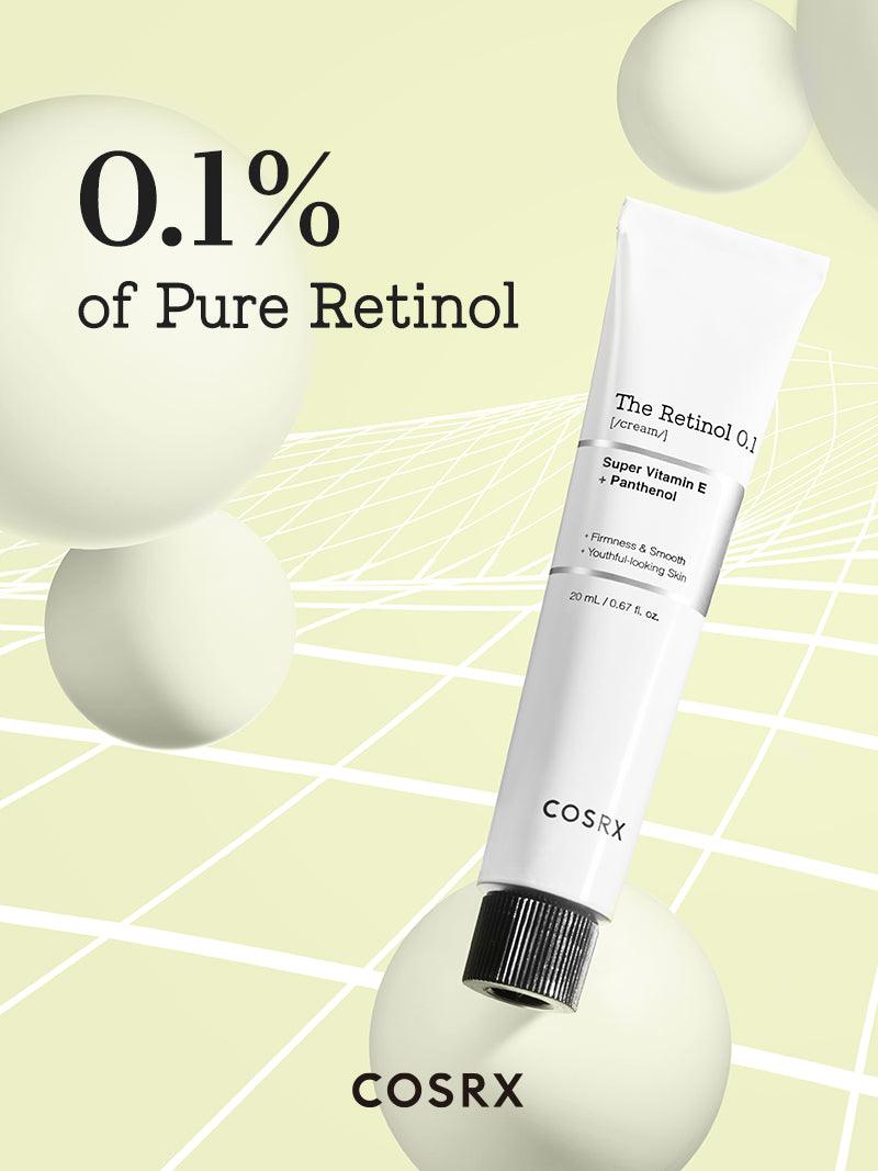 COSRX The Retinol 0.1 Cream Super Vitamin E + Panthenol + Firmness & Sooth + Youthful Looking Skin  كريم الريتينول