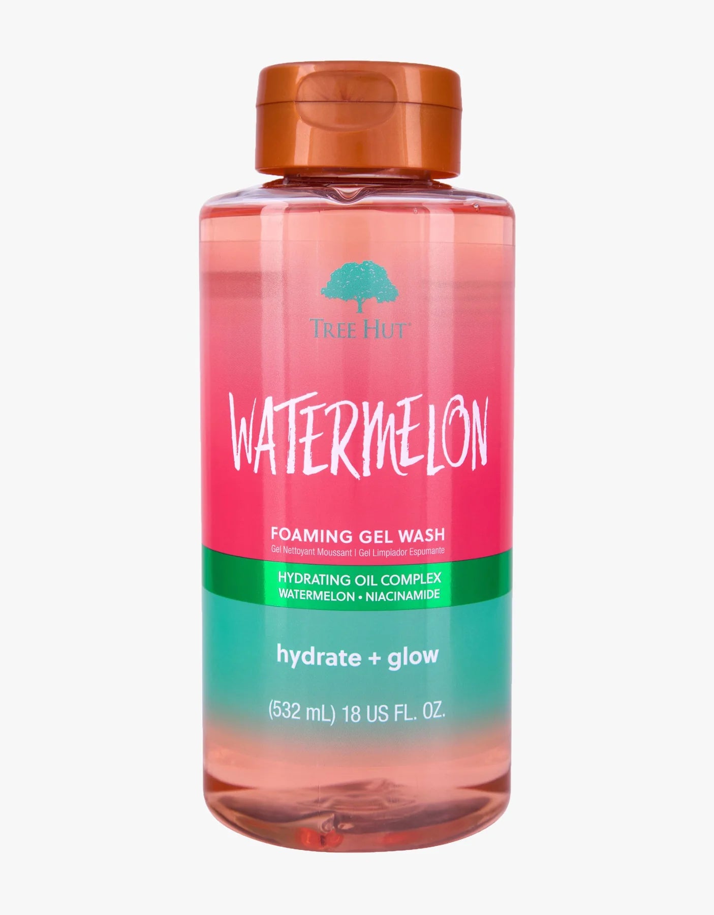 TREE HUT Foaming Gel Wash Hydrate + Glow - Watermelon