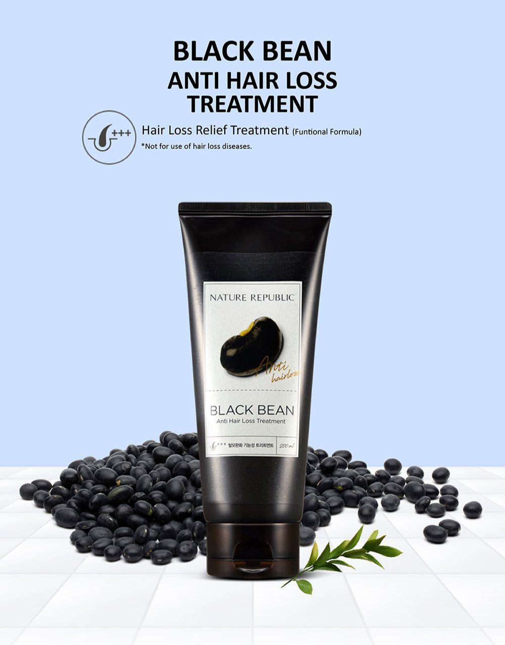 NATURE REPUBLIC Black Bean Anti Hair Loss Treatment معالج لتساقط الشعر بالفاصوليا السوداء