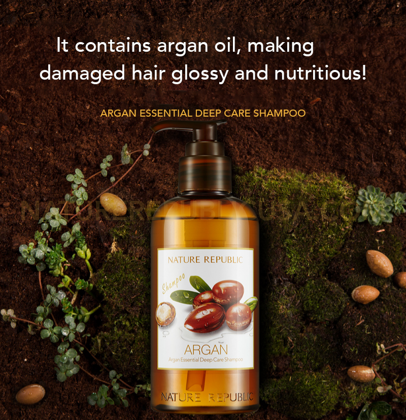 NATURE REPUBLIC Argan Essential Deep Care Shampoo شامبو الشعر بالاركان