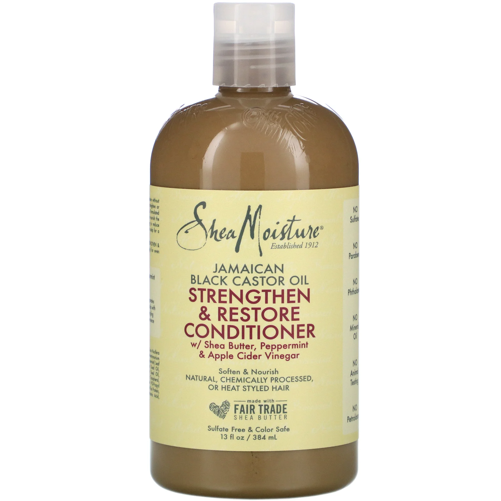 SHEA MOISTURE Jamaican Black Castor Oil Strengthen & Restore Conditioner بلسم زيت الخروع الجامايكي الأسود من شيا مويستر