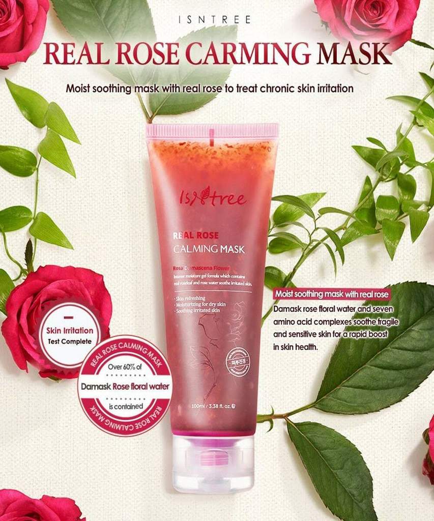 ISNTREE REAL Rose Calming Mask ماسك مهدئ ببتلات الورد