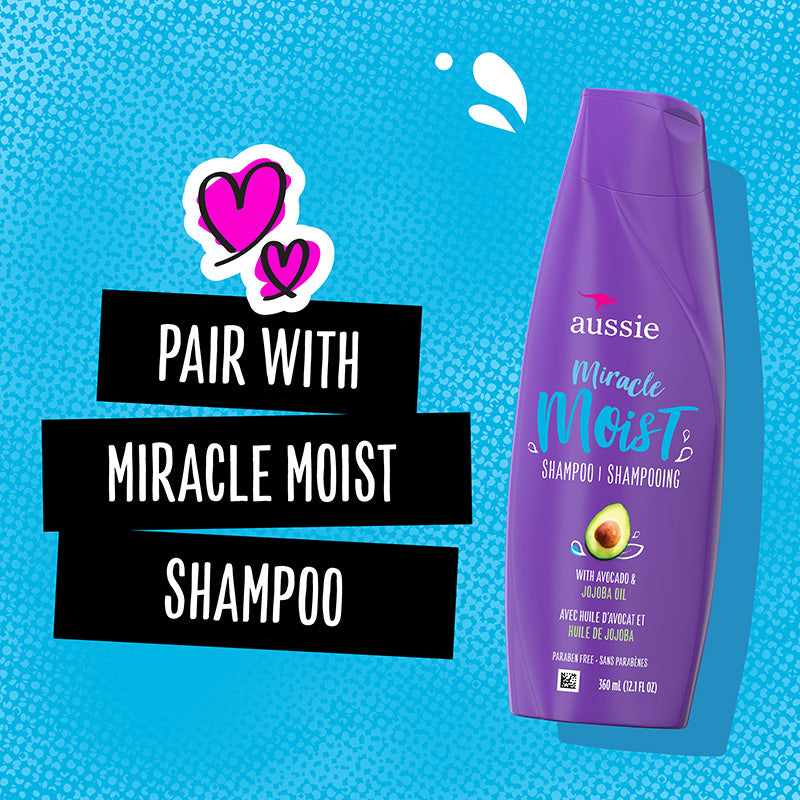 AUSSIE MIRACLE MOIST Shampoo With Avocado and Jojoba oil شامبو الافوكادو وزيت الجوجوبا للشعر من اوسي