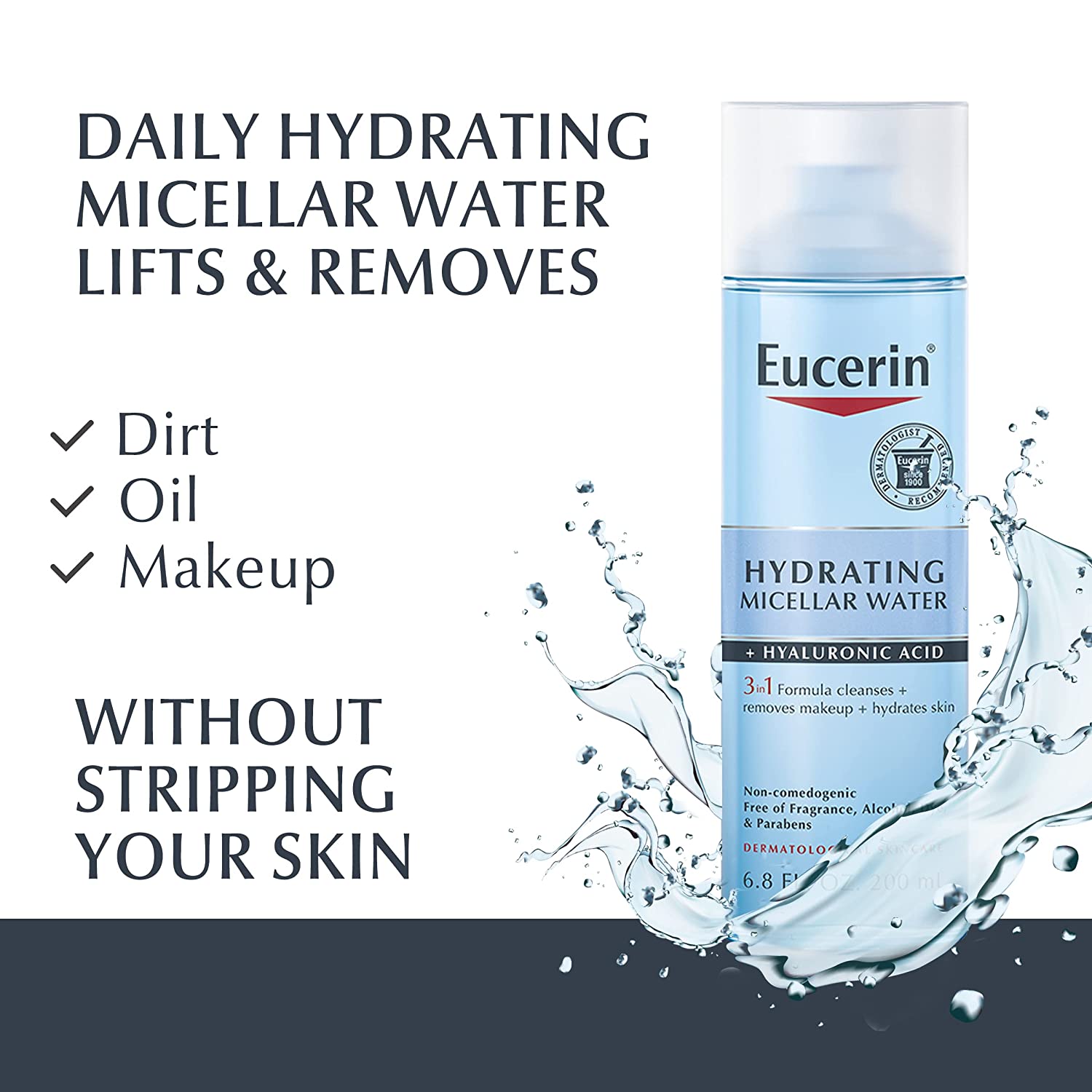 EUCERIN Hydrating Micellar Water + Hyaluronic Acid ماء الميسلار