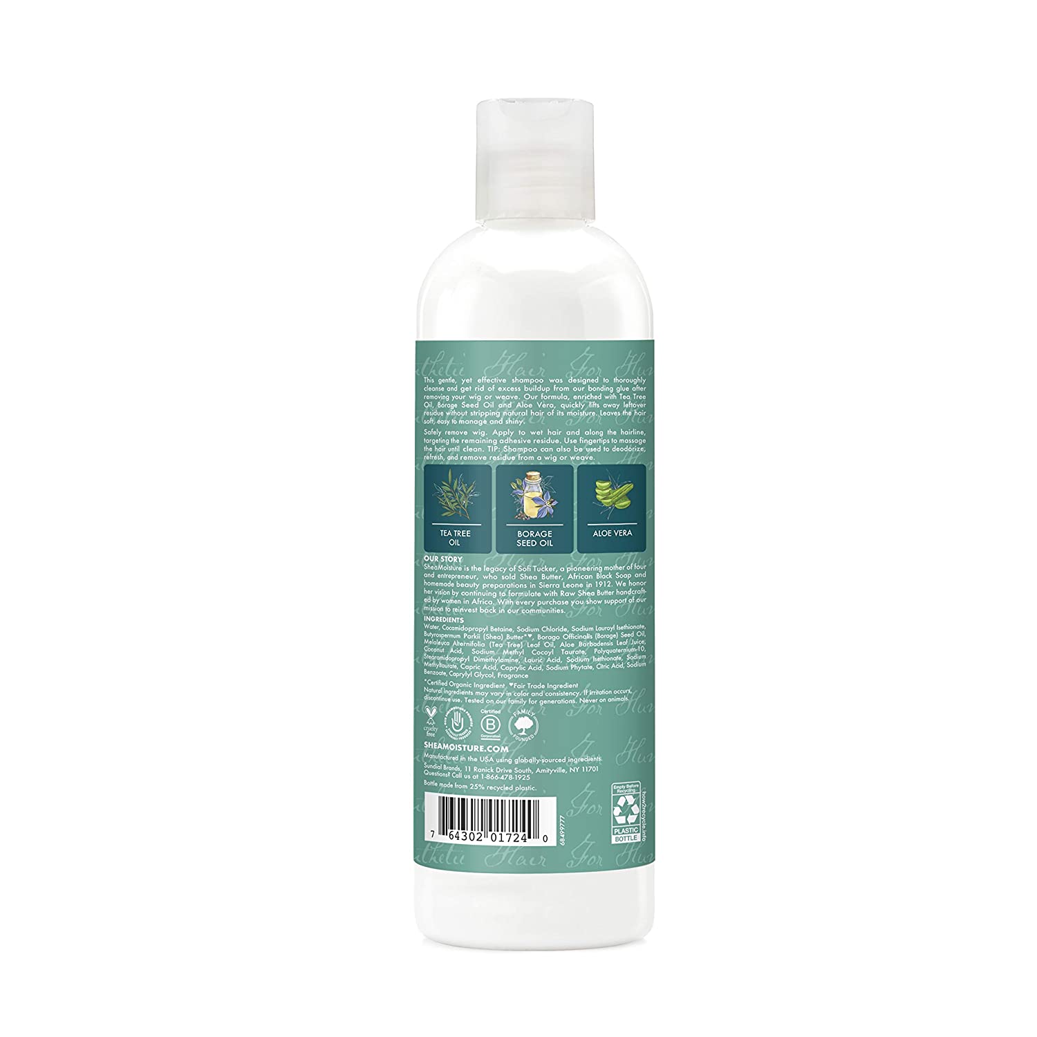 SHEA MOISTURE Wave And Wig For Human & Synthetic Hair Residue Remover Shampoo With Aloe Vera