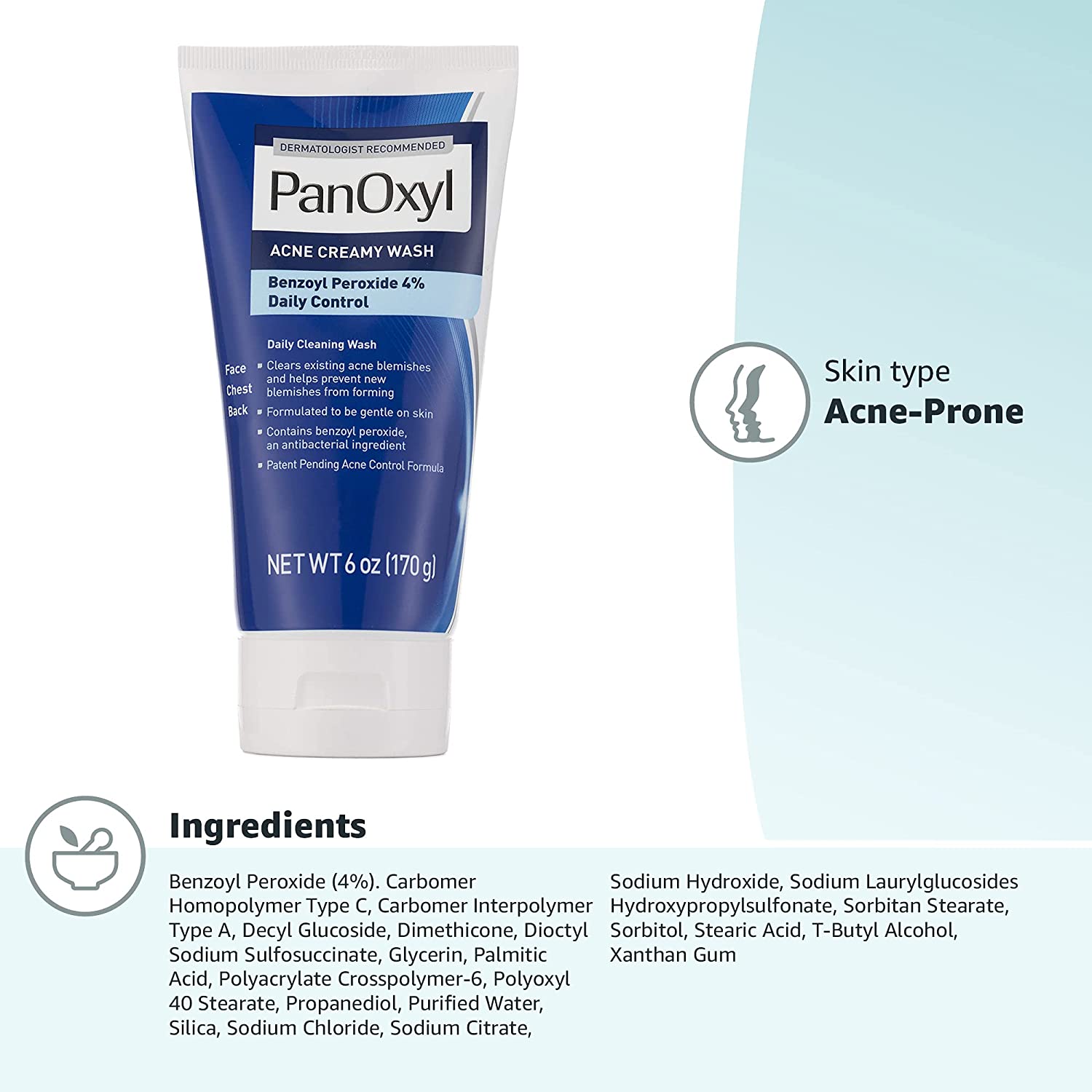 PANOXYL Acne Creamy Wash 4% Benzoyl Peroxide Daily Control