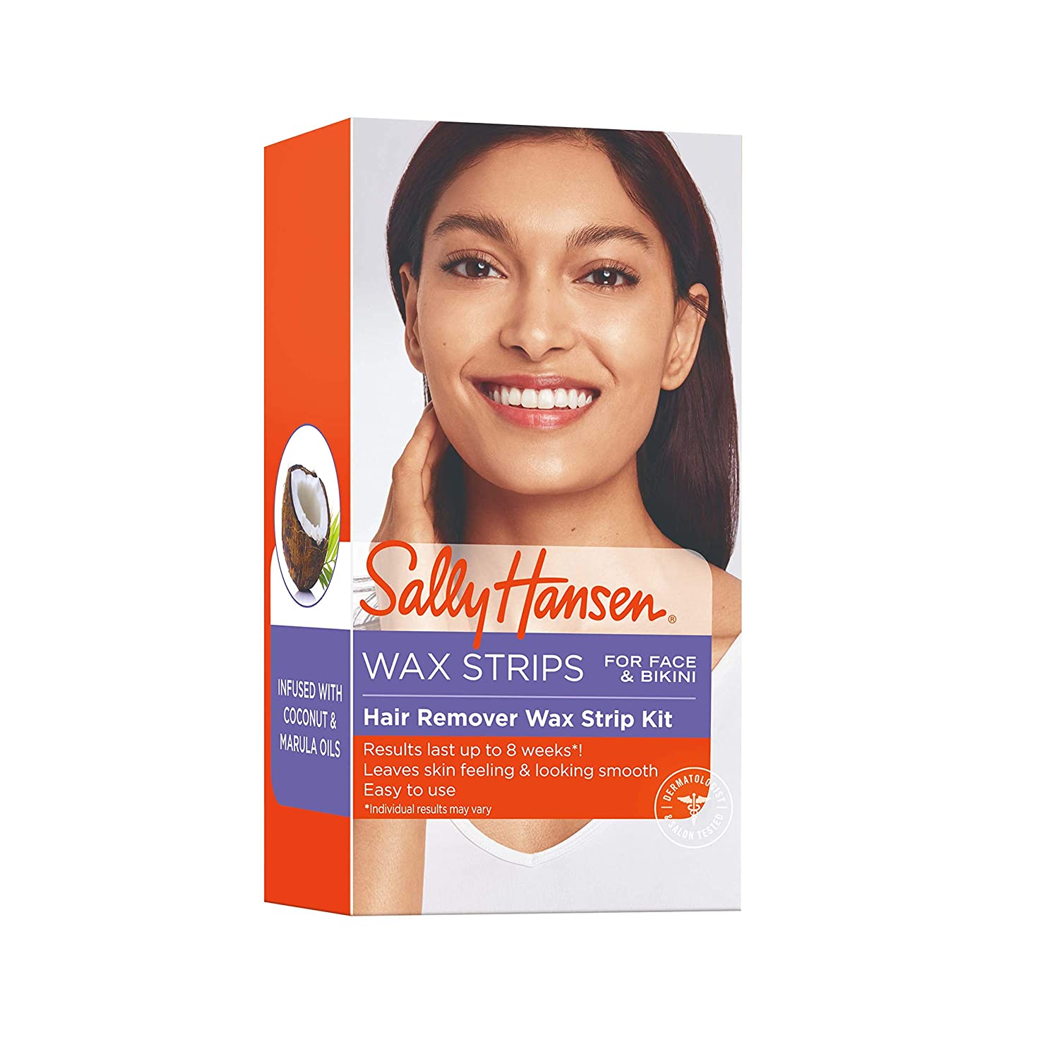 SALLY HANSEN Hair Remover Wax Strip Kit For Face And Bikini شرائح شمعية لازالة الشعر من سالي هانسن