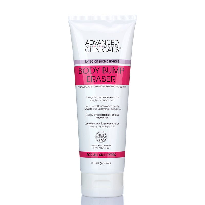 ADVANCED CLINICALS Body Bump Eraser 22% Lactic Acid Chemical Exfoliating Cream  For Salon Professionals مرطب الجسم للتخلص من الجلد الميت من ادفانسد كلينيكالز