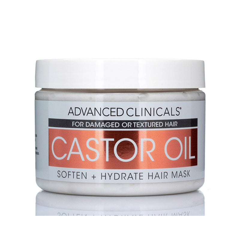 ADVANCED CLINICALS Dry Hair Rescue Castor Oil Soften + Hydrate Hair Mask ماسك الشعر بزيت الخروع من ادفانسد كلينيكالز