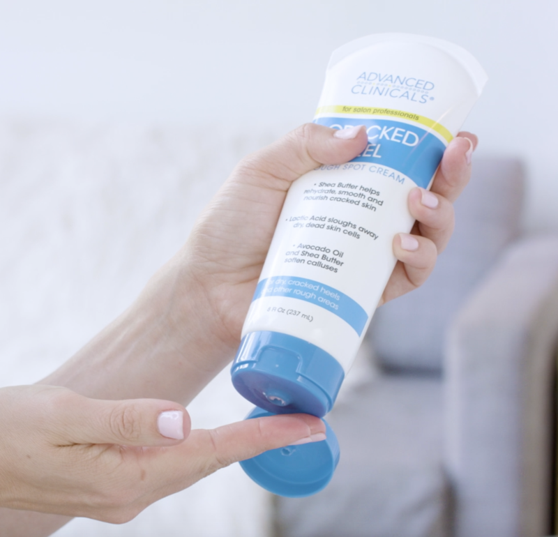 ADVANCED CLINICALS Cracked Heel Rough Spot Cream For Salon Professionals كريم القدمين من ادفانسد كلينيكالز