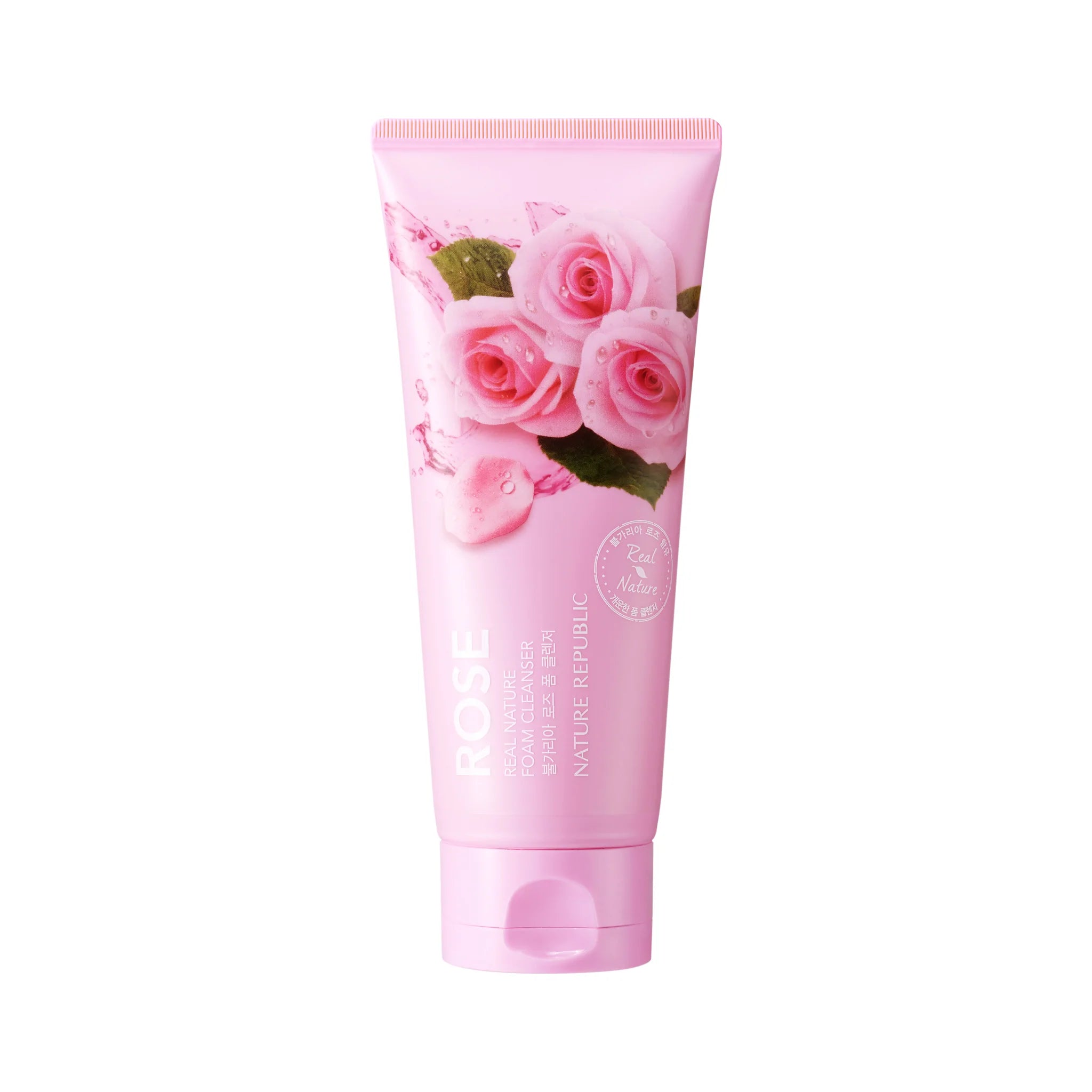 NATURE REPUBLIC Real Nature Foam Cleanser Rose غسول للبشرة من نيجر رببلك بالازهار
