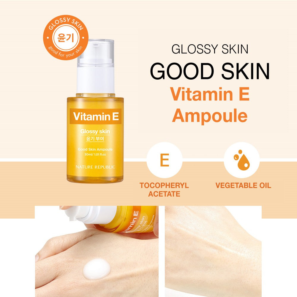 NATURE REPUBLIC Vitamin E Glossy Skin Good Skin Ampoule سيروم لتعزيز نضارة البشرة بالفيتامين إي