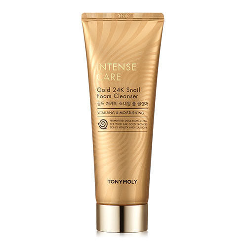 TONYMOLY Intense Care Gold 24k Snail Foam Cleanser Vitalizing & Moisturizing  غسول البشرة بهلام الحلزون و الذهب من توني مولي