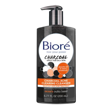 BIORE Charcoal Acne Clearing Cleanser غسول البشرة بالساليسيليك