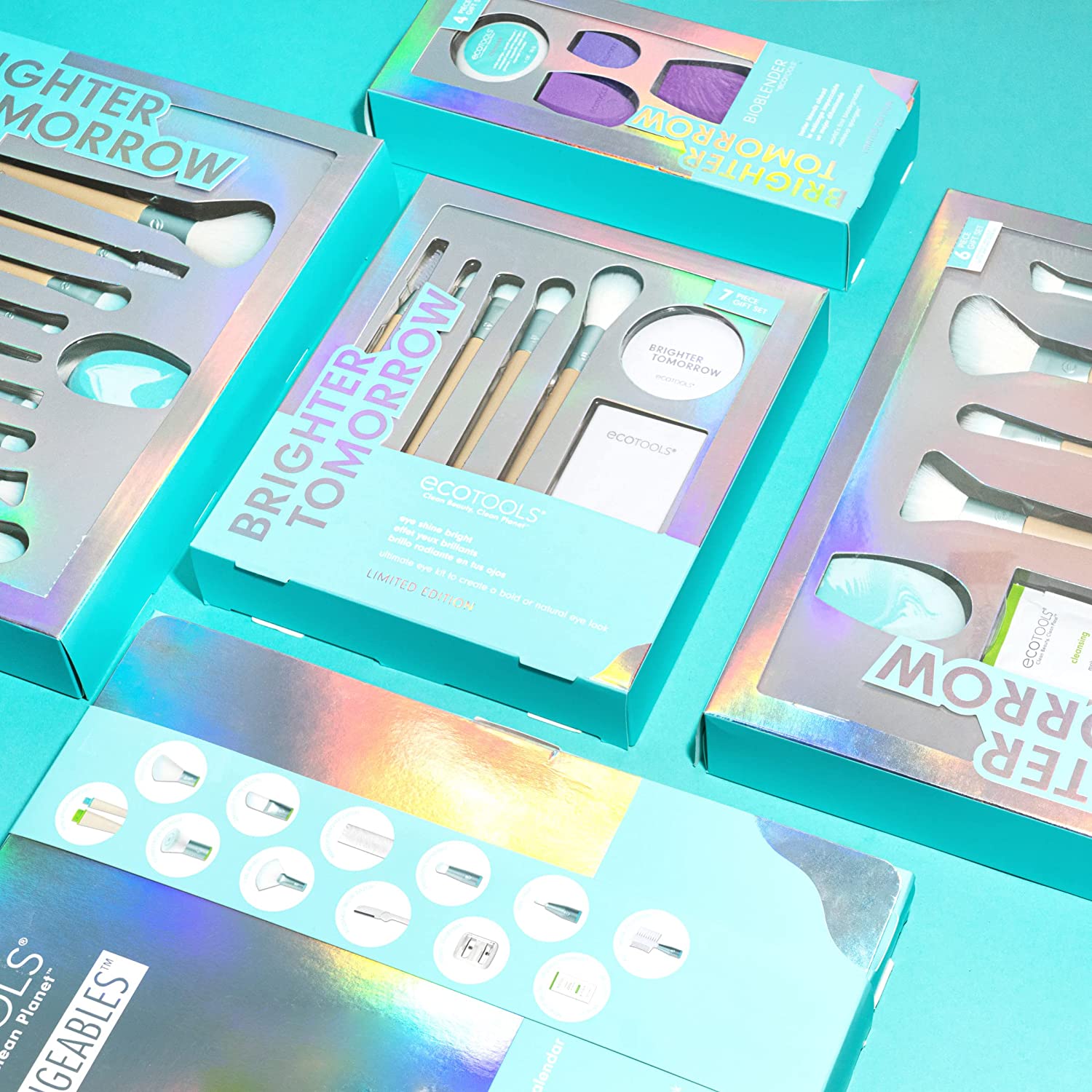 ECOTOOLS Brighter Tomorrow Eye Shine Bright سيت فرش المكياج – Halazoon