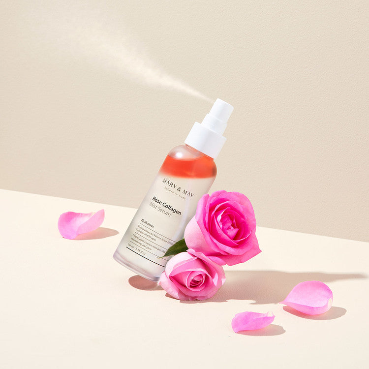 MARY & MAY Believe In Truth Rose Collagen Mist Serum سيروم البشرة البخاخ