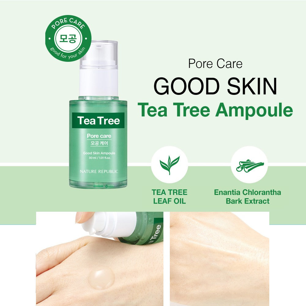 NATURE REPUBLIC Tea Tree Pore Care Good Skin Ampoule سيروم البشرة بشجرة الشاي