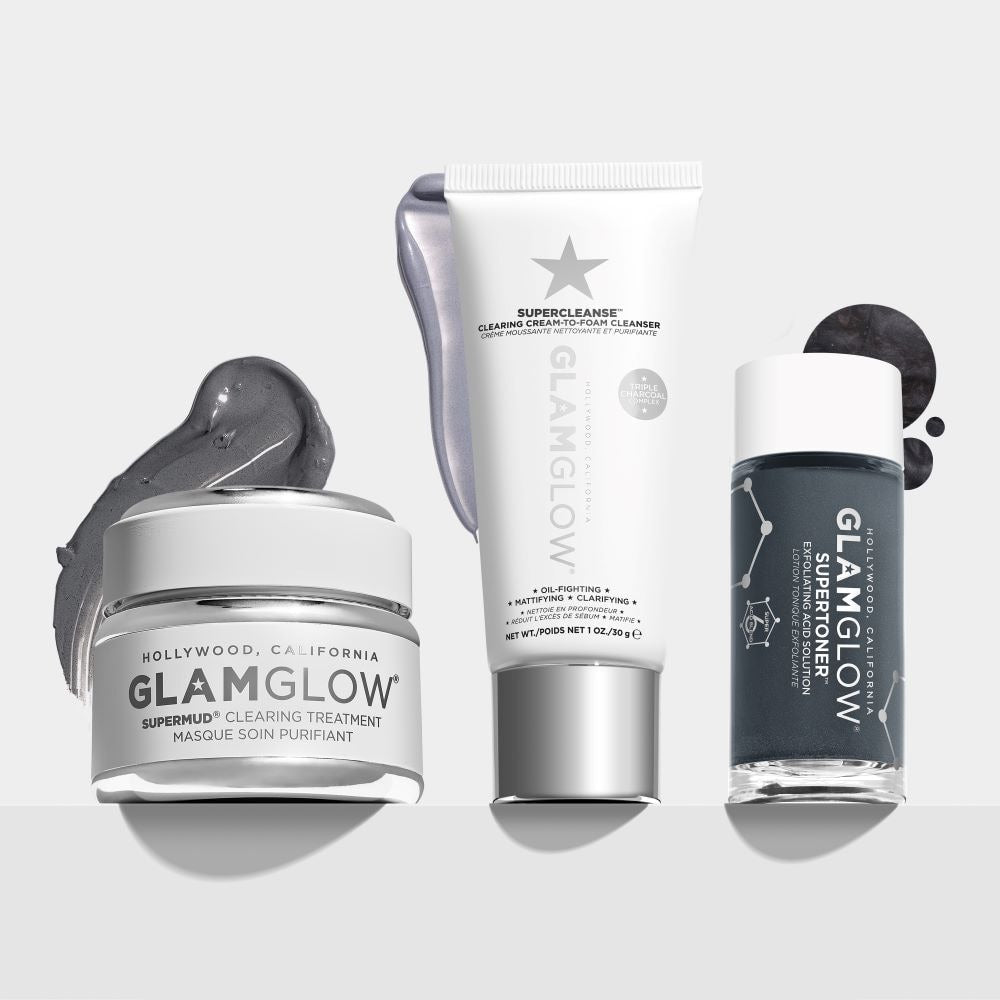 GLAMGLOW Clear Skin Countdown 3 Steps To Glow Skin بكج العناية بالبشرة المتكامل من كلام كلو