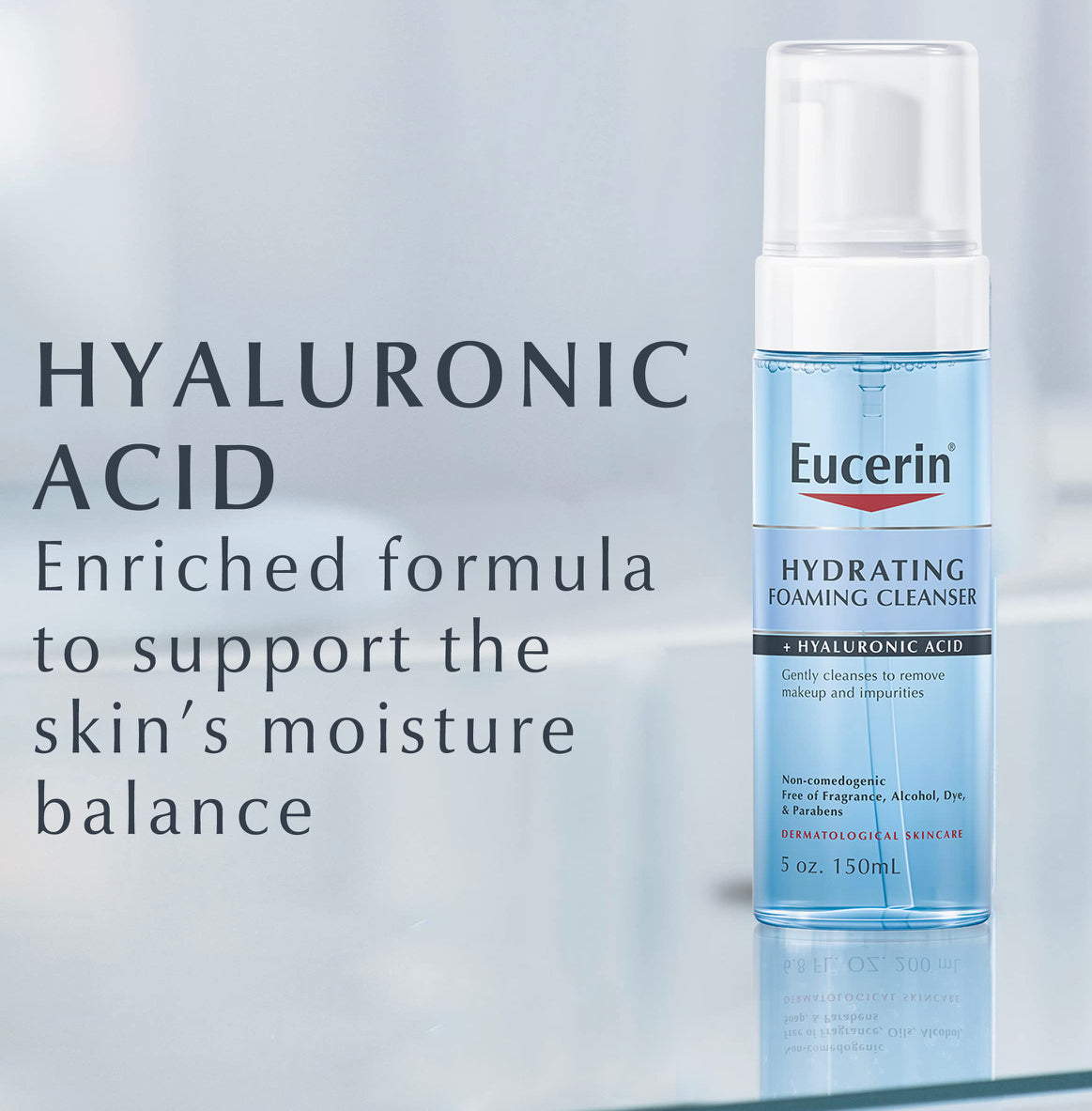 EUCERIN Hydrating Foaming Cleanser + Hyaluronic acid