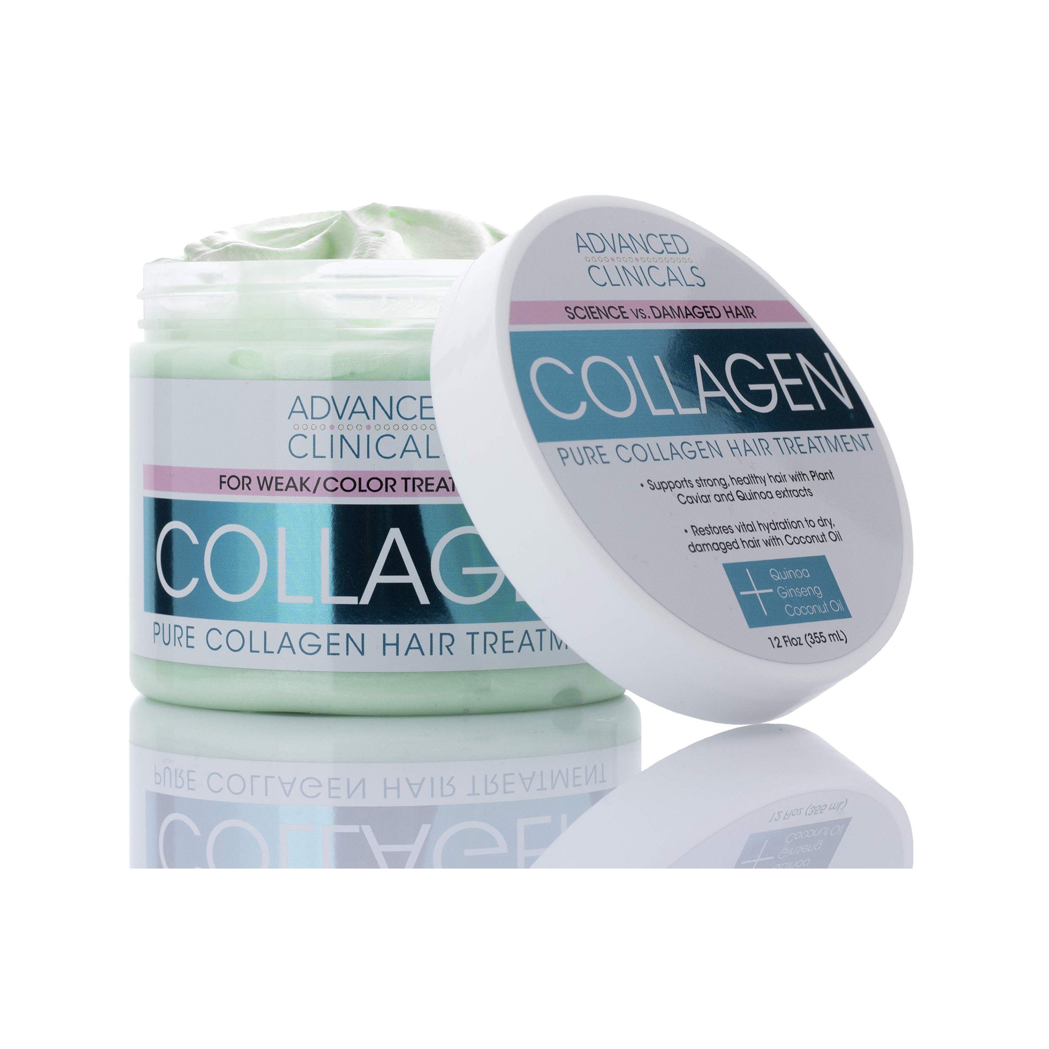ADVANCED CLINICALS Collagen Hair Treatment + Quinoa + Gensing + Coconut Oil ماسك الكولاجين للشعر من ادفانسد كلينيكالز
