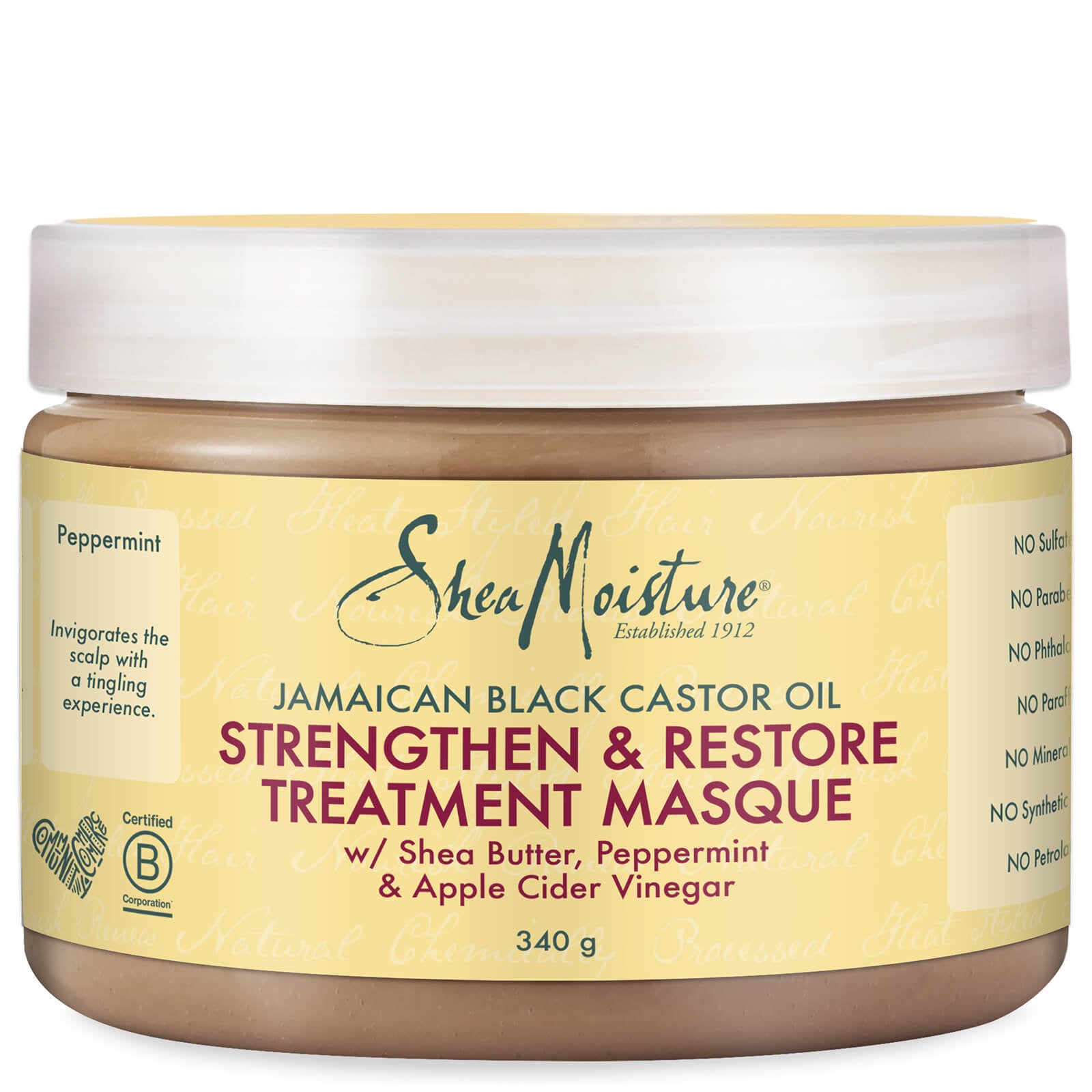 SHEA MOISTURE JAMAICAN BLACK CASTOR OIL Strengthen & Restore Treatment Masque ماسك الشعر