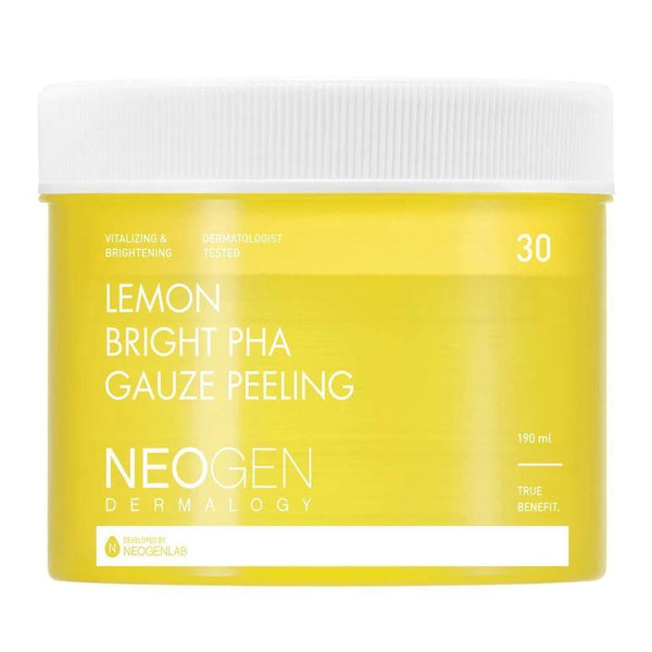 NEOGEN Lemon Bright PHA Gauze Peeling شرائح تقشير البشرة بالليمون للنضارة.