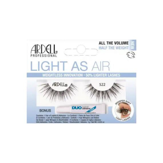 ARDEL Light As Air All The Volume Half The Weight Whightless Innovation 50% Lighter Lashes 522