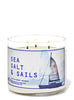 BATH AND BODY WORKS Sea Salt & Sails Scented Candle Made With Natural Essential Oils