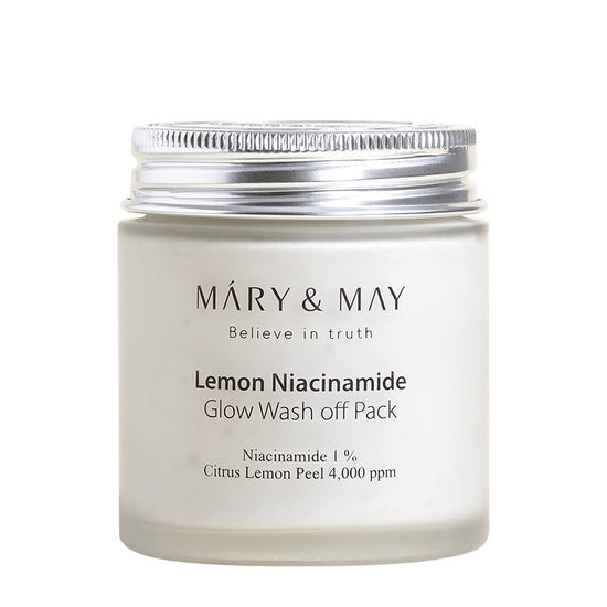 MARY & MAY Believe In Truth Lemon Niacinamide Glow Wash Off Pack باك واش اوف بالليمون للبشرة