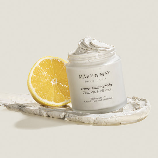 MARY & MAY Believe In Truth Lemon Niacinamide Glow Wash Off Pack باك واش اوف بالليمون للبشرة