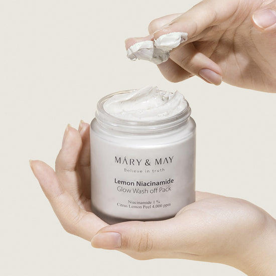 MARY & MAY Believe In Truth Lemon Niacinamide Glow Wash Off Pack باك واش اوف بالليمون للبشرة