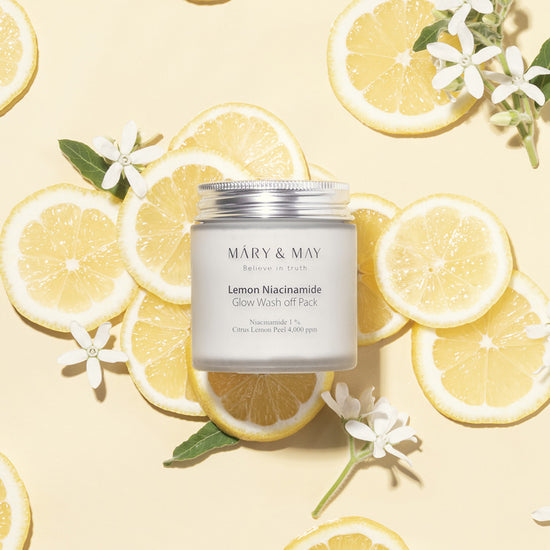 MARY & MAY Believe In Truth Lemon Niacinamide Glow Wash Off Pack باك واش اوف بالليمون للبشرة